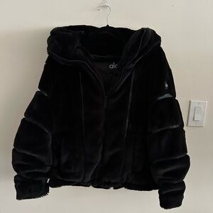 ALO Yoga Black faux fur jacket